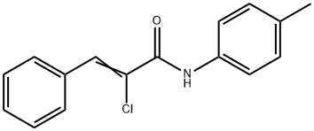 (2E)-2-chloro-N-(4-methylphenyl)-3-phenylprop-2-enamide Struktur