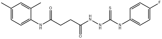 N-(2,4-dimethylphenyl)-4-(2-{[(4-fluorophenyl)amino]carbonothioyl}hydrazino)-4-oxobutanamide Struktur