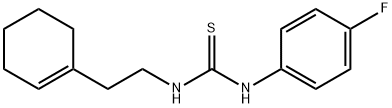 1-[2-(cyclohex-1-en-1-yl)ethyl]-3-(4-fluorophenyl)thiourea Struktur