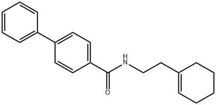 N-[2-(cyclohex-1-en-1-yl)ethyl]biphenyl-4-carboxamide Struktur