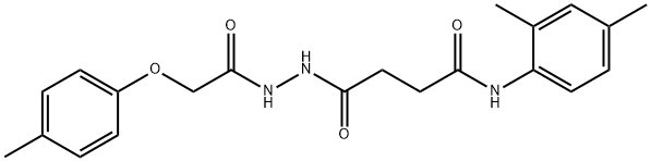 N-(2,4-dimethylphenyl)-4-{2-[(4-methylphenoxy)acetyl]hydrazinyl}-4-oxobutanamide Struktur