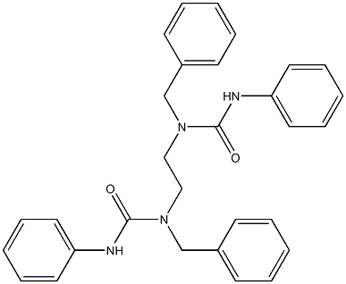 1,1'-ethane-1,2-diylbis(1-benzyl-3-phenylurea) Struktur