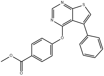 methyl 4-((5-phenylthieno[2,3-d]pyrimidin-4-yl)oxy)benzoate Struktur