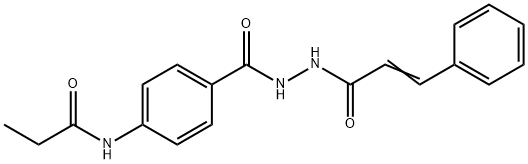 N-{4-[(2-cinnamoylhydrazino)carbonyl]phenyl}propanamide Struktur