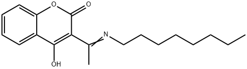 (E)-4-hydroxy-3-(1-(octylimino)ethyl)-2H-chromen-2-one Struktur