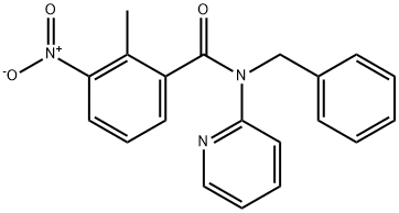 N-benzyl-2-methyl-3-nitro-N-(pyridin-2-yl)benzamide Struktur