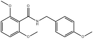 2,6-dimethoxy-N-(4-methoxybenzyl)benzamide Struktur