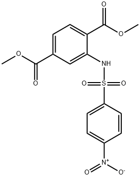 dimethyl 2-{[(4-nitrophenyl)sulfonyl]amino}benzene-1,4-dicarboxylate Struktur