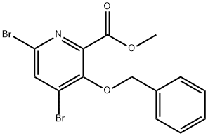 2-Pyridinecarboxylic acid,4,6-dibromo-3-(phenylmethoxy)-,methyl ester|2-Pyridinecarboxylic acid,4,6-dibromo-3-(phenylmethoxy)-,methyl ester