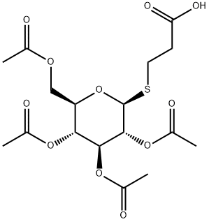 3-[(2,3,4,6-Tetra-O-acetyl-beta-D-glucopyranosyl)thio]propanoic acid Struktur