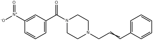 (3-nitrophenyl){4-[(2E)-3-phenylprop-2-en-1-yl]piperazin-1-yl}methanone Struktur