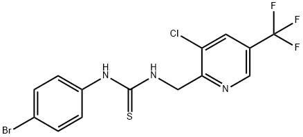 1-(4-Bromophenyl)-3-((3-chloro-5-(trifluoromethyl)pyridin-2-yl)methyl)thiourea Struktur