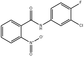 N-(3-chloro-4-fluorophenyl)-2-nitrobenzamide Struktur