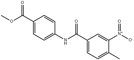 methyl 4-{[(4-methyl-3-nitrophenyl)carbonyl]amino}benzoate Struktur