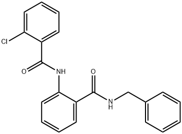 N-{2-[(benzylamino)carbonyl]phenyl}-2-chlorobenzamide Struktur