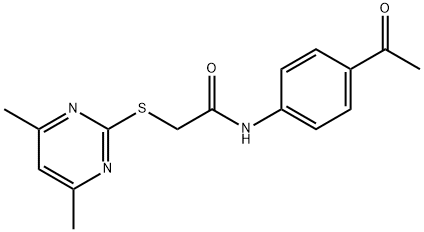 N-(4-acetylphenyl)-2-[(4,6-dimethylpyrimidin-2-yl)sulfanyl]acetamide Struktur