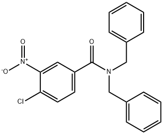 N,N-dibenzyl-4-chloro-3-nitrobenzamide Struktur