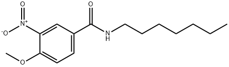 N-heptyl-4-methoxy-3-nitrobenzamide Struktur