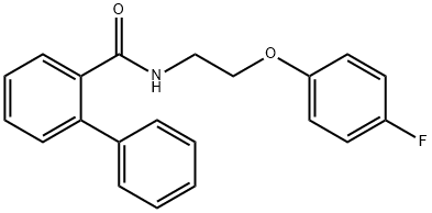 N-[2-(4-fluorophenoxy)ethyl]biphenyl-2-carboxamide Struktur