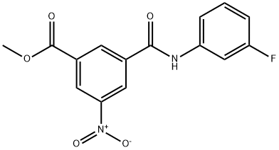 methyl 3-((3-fluorophenyl)carbamoyl)-5-nitrobenzoate Struktur