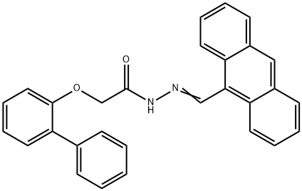 N'-[(E)-anthracen-9-ylmethylidene]-2-(biphenyl-2-yloxy)acetohydrazide Struktur