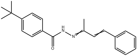 4-tert-butyl-N'-(1-methyl-3-phenyl-2-propen-1-ylidene)benzohydrazide Struktur