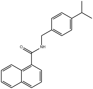 N-[4-(propan-2-yl)benzyl]naphthalene-1-carboxamide Struktur