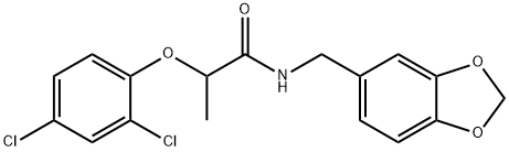 N-(1,3-benzodioxol-5-ylmethyl)-2-(2,4-dichlorophenoxy)propanamide Struktur