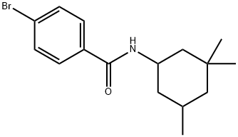 4-bromo-N-(3,3,5-trimethylcyclohexyl)benzamide Struktur