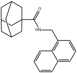 N-(naphthalen-1-ylmethyl)tricyclo[3.3.1.1~3,7~]decane-1-carboxamide Struktur