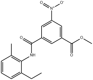 methyl 3-((2-ethyl-6-methylphenyl)carbamoyl)-5-nitrobenzoate Struktur