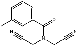 N,N-bis(cyanomethyl)-3-methylbenzamide Struktur