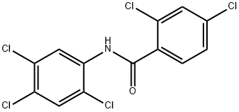 2,4-dichloro-N-(2,4,5-trichlorophenyl)benzamide Struktur