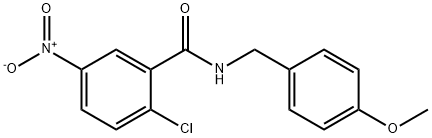 2-chloro-N-(4-methoxybenzyl)-5-nitrobenzamide Struktur