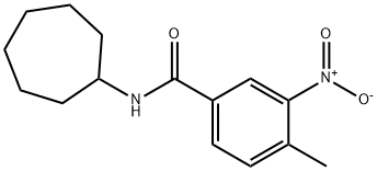 N-cycloheptyl-4-methyl-3-nitrobenzamide Struktur