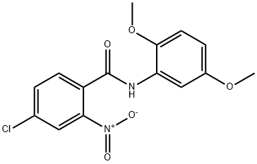 4-chloro-N-(2,5-dimethoxyphenyl)-2-nitrobenzamide Struktur