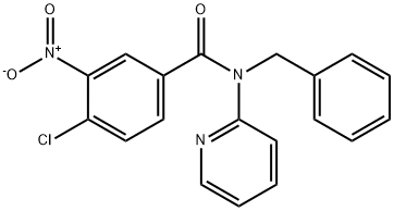 N-benzyl-4-chloro-3-nitro-N-(pyridin-2-yl)benzamide Struktur