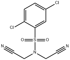 2,5-dichloro-N,N-bis(cyanomethyl)benzenesulfonamide Struktur