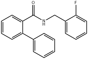 N-(2-fluorobenzyl)biphenyl-2-carboxamide Struktur