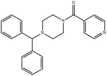 [4-(diphenylmethyl)piperazin-1-yl](pyridin-4-yl)methanone Struktur