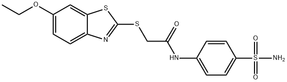 2-[(6-ethoxy-1,3-benzothiazol-2-yl)sulfanyl]-N-(4-sulfamoylphenyl)acetamide Struktur