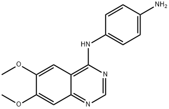 N1-(6,7-dimethoxyquinazolin-4-yl)benzene-1,4-diamine Struktur