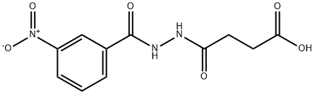 4-(2-(3-nitrobenzoyl)hydrazinyl)-4-oxobutanoic acid Struktur