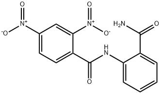 N-(2-carbamoylphenyl)-2,4-dinitrobenzamide Struktur