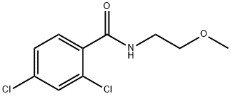 2,4-dichloro-N-(2-methoxyethyl)benzamide Struktur