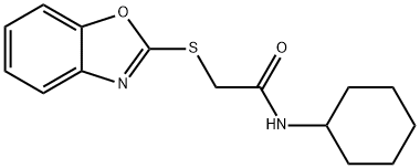 2-(1,3-benzoxazol-2-ylsulfanyl)-N-cyclohexylacetamide Struktur