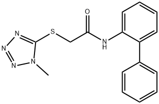 N-(biphenyl-2-yl)-2-[(1-methyl-1H-tetrazol-5-yl)sulfanyl]acetamide Struktur