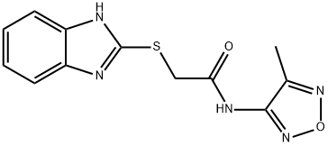 2-(1H-benzimidazol-2-ylsulfanyl)-N-(4-methyl-1,2,5-oxadiazol-3-yl)acetamide Struktur