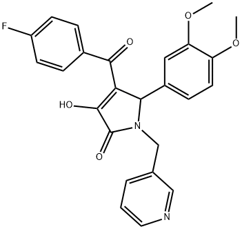 5-(3,4-dimethoxyphenyl)-4-(4-fluorobenzoyl)-3-hydroxy-1-(pyridin-3-ylmethyl)-1H-pyrrol-2(5H)-one Struktur