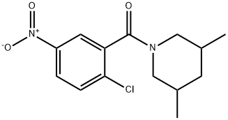 (2-chloro-5-nitrophenyl)(3,5-dimethylpiperidin-1-yl)methanone Struktur